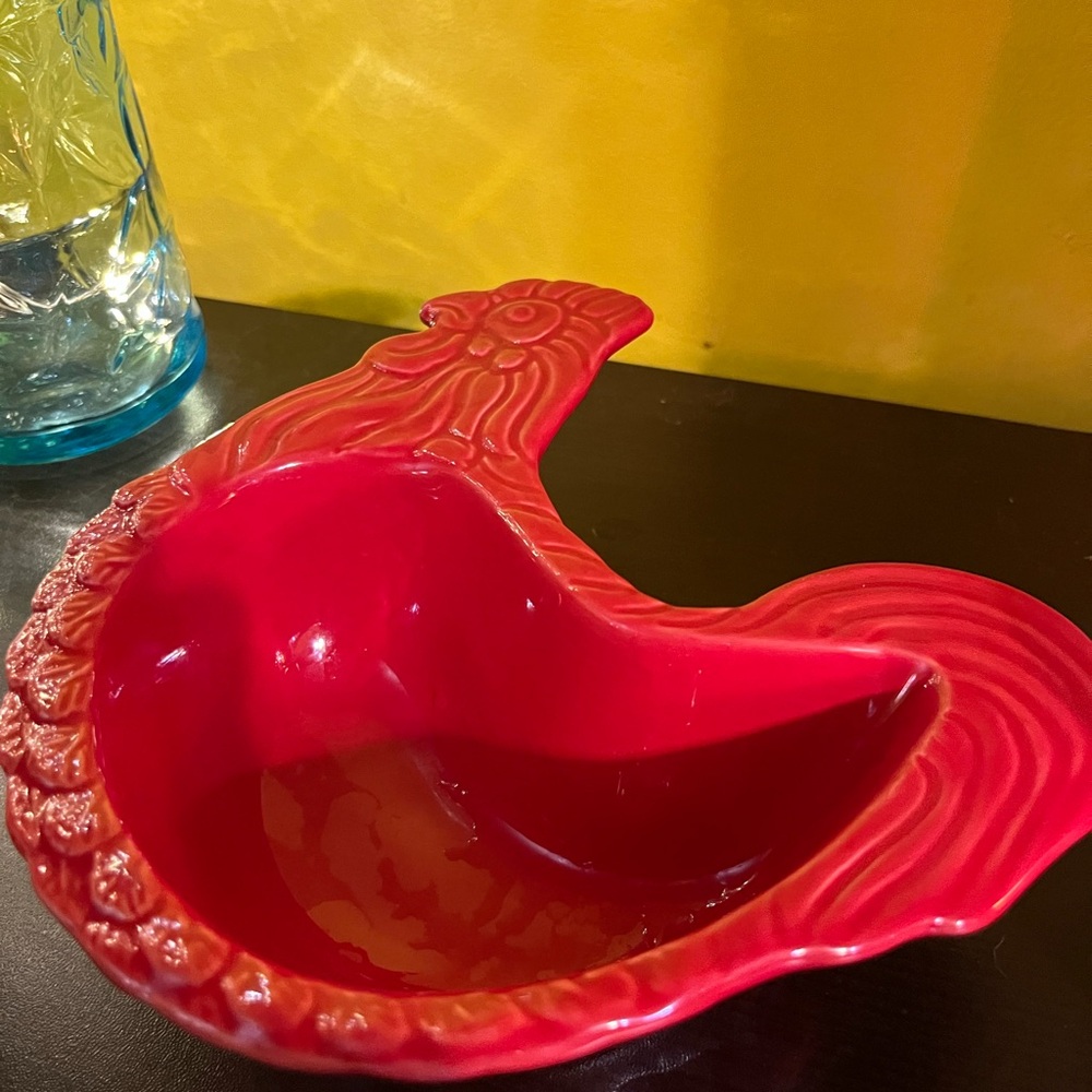 Temp-tations by Tara Rooster Shaped Bowl Dish Ramekin 8 oz Doodle Doo chicken